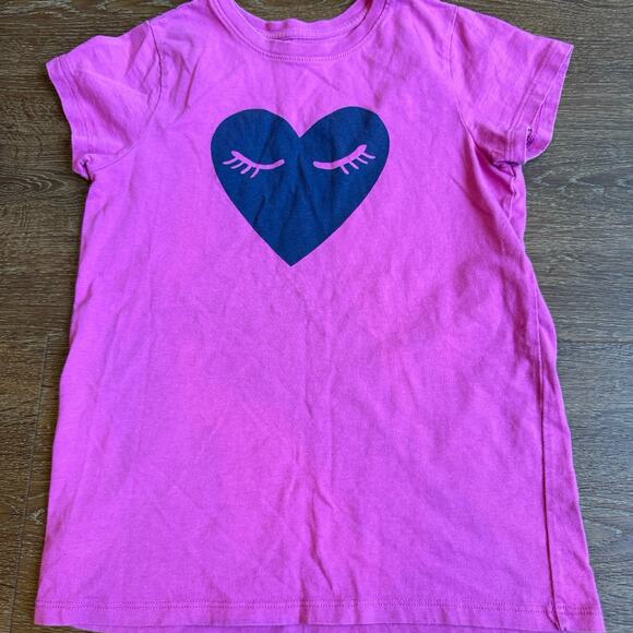Tea Collection Girls Purple Heart Logo T Shirt Top Sz 10 - Picture 1 of 3